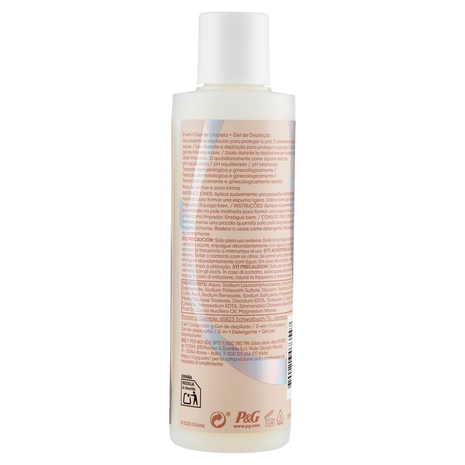 Satin Care 2 in 1 Sapone + Gel per Depilazione per i peli e la pelle delle zone intime 190 ml